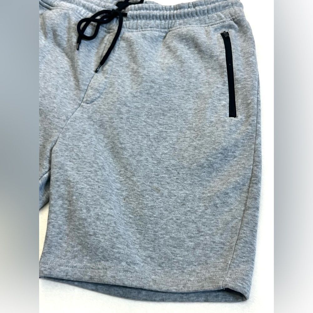 Brooklyn Cloth Men's Gray Casual “The Knit Shorts” w Drawstring & Zipper Pockets - Picture 4 of 16
